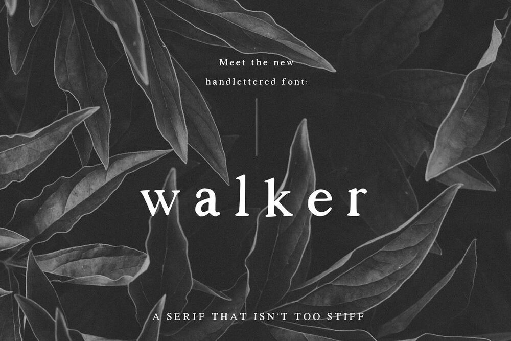 Walker font - rustic look