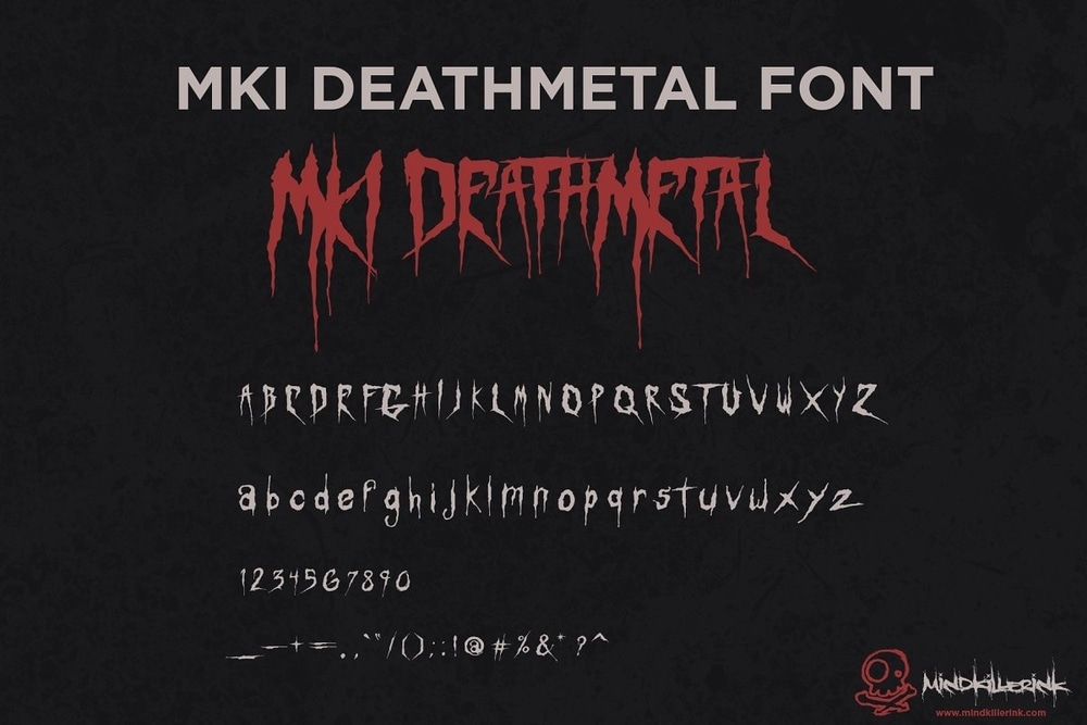 MKI Deathmetal text example